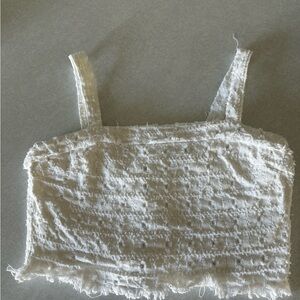 Elegant White Textured Women's Top